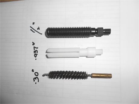 CLEANING JAGS, x 3 - 0.5in, .437in. AND .30in.