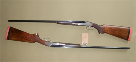 A PAIR OF 20 BORE SIDE BY SIDE CASED GAME GUNS BY R.I.M.
