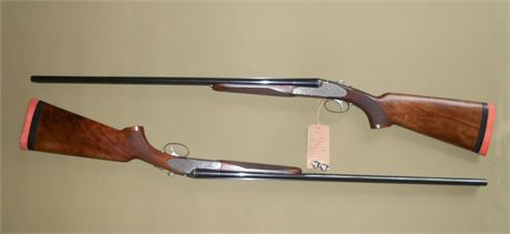 A PAIR OF 20 BORE SIDE BY SIDE CASED GAME GUNS BY R.F.M.